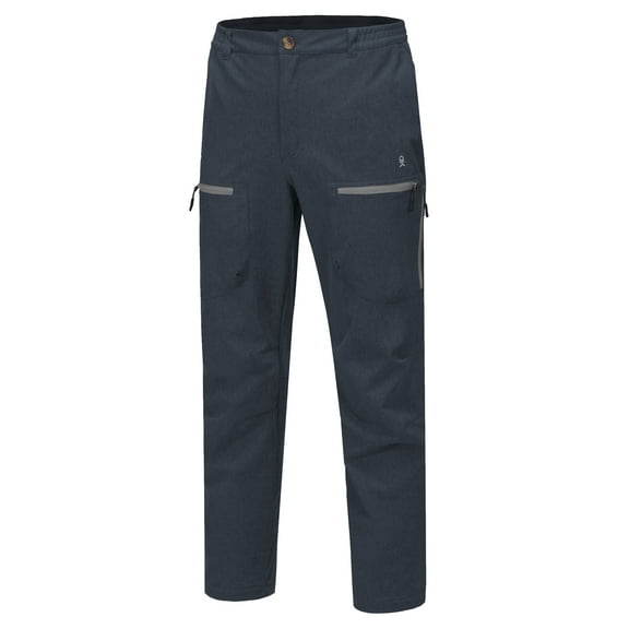 Little Donkey Andy Men's Windproof Fleece Lined Hiking Cargo Pants Water Repellent Softshell Ski Snow Pants