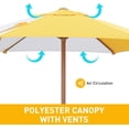 thumbnail image 4 of QueipA 7.5 ft Multi-Color Patio Beach Umbrella, Outdoor Umbrellas Sunshade for Market, Patio, Pool, Garden Backyard, 4 of 6