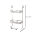 thumbnail image 3 of Over Toilet Storage Rack with Self Adhesive Shelf, White Plastic Bathroom Organizer with 3 Shelves for Extra Towel & Toilet Paper Storage, Space Saving Above Toilet Shelf for Small Bathrooms, 3 of 7
