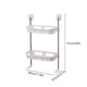 thumbnail image 3 of Estantería blanca para inodoro | Organizador autoadhesivo con ganchos | Estantería moderna de plástico de 3 niveles para baño y cocina, 3 of 7