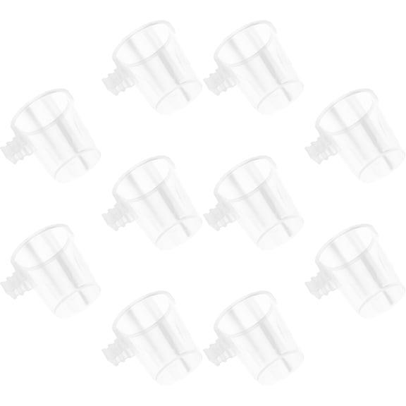 Soimiss 10Pcs Hanging Bird Water Feeder for Cage Transparent Plastic Easy to Install Outdoor Use