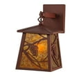 thumbnail image 2 of Meyda 143348 7 in. Whispering Pines Lantern Wall Sconce, Rust & Amber Mica, 2 of 5