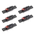 thumbnail image 1 of Unique Bargains 2 Façons Ressort Haut-Parleur Clip Pousser Libérer Connecteur Audio Câble Bornes Bloc Noir Rouge WP2-35, 5Pcs, 1 of 3