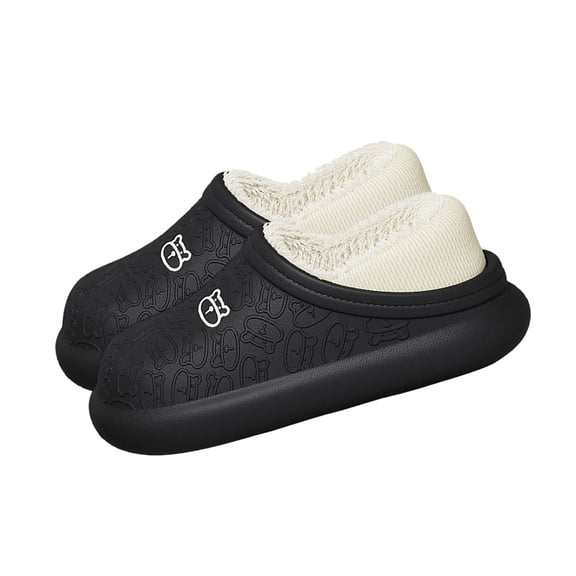 CHUMUD Women's Warm Fleece Lined Slippers, Waterproof Anti-Slip EVA Clogs with Low Heel Wrap, Cozy Indoor Outdoor Winter Slide Sandals