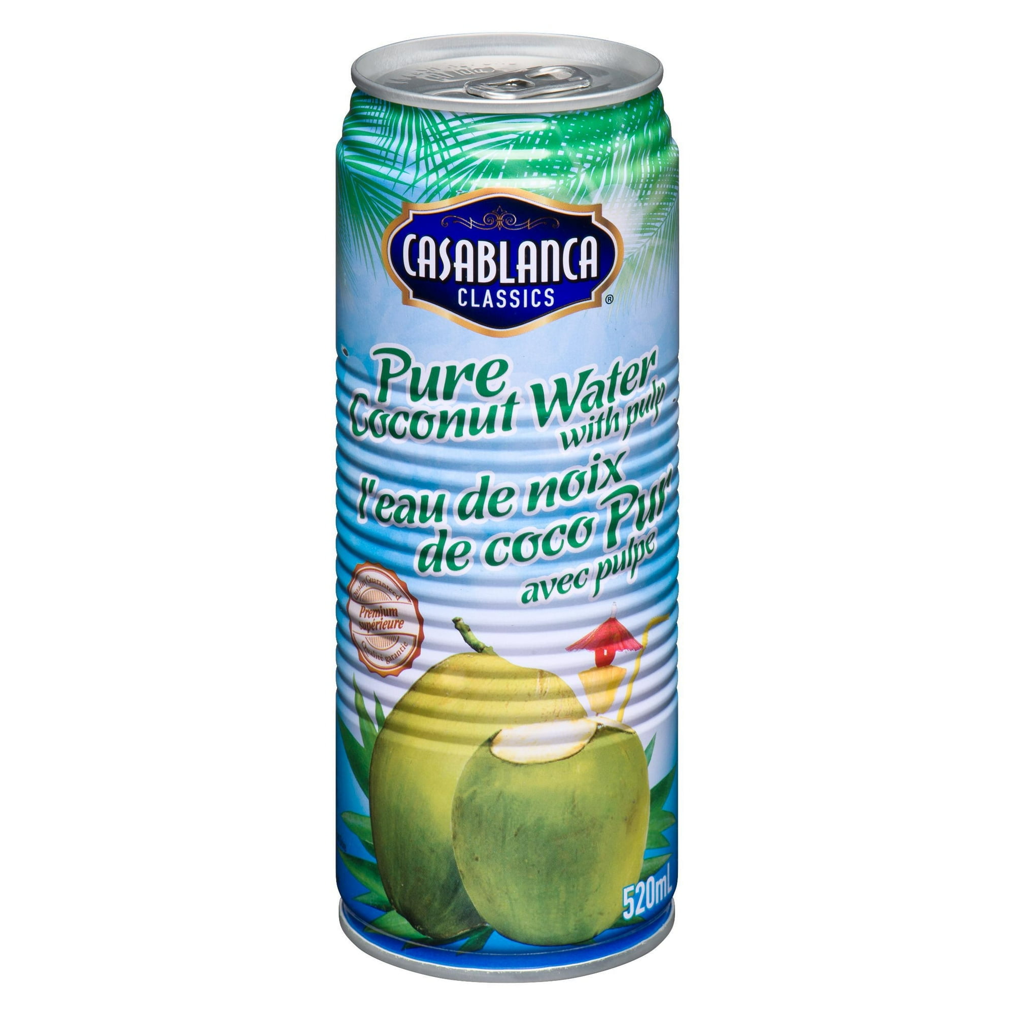 Casablanca Pure Coconut Water with Pulp, 520 mL