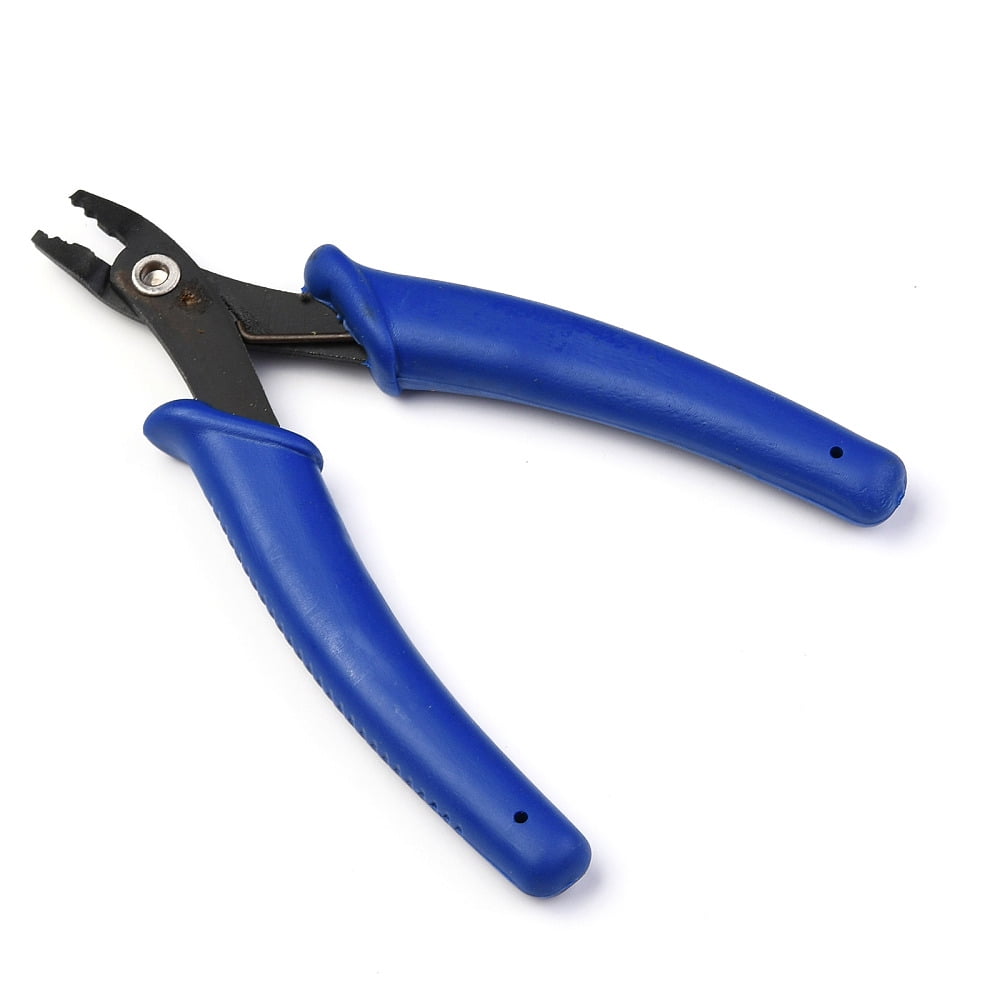 12 pc 45# Carbon Steel Jewelry Tools Crimper Pliers for Crimp Beads Dark Blue 125x80x14mm