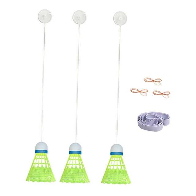 Entrenador de bádminton brillante, autopráctica, portátil, ligero, entrenamiento de bádminton, con volante para juegos, deportes y ejercicios , con gancho de agujero
