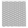thumbnail image 2 of Ambesonne Geometric Shower Curtain, Grungy Greyscale Tones, 69"Wx84"L, Pale Grey Dark Taupe, 2 of 4