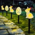 thumbnail image 4 of Upgraded 5-Pack Solar Easter Egg Stake Lights for Easter Decorations, Outdoor Waterproof Solar Easter Yard Stake Easter Lighted Egg Lights for Garden Patio Yard Pathway Lawn Decor (Rabbit+Egg+Carrot), 4 of 7