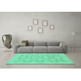 thumbnail image 3 of Ahgly Company Indoor Rectangle Abstract Turquoise Blue Modern Area Rugs, 4' x 6', 3 of 4