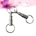 thumbnail image 3 of 10pcs Dismountable Metal Key Rings Round Clasp Keychain DIY Keychain Accessories, 3 of 7