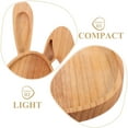 thumbnail image 4 of Bandeja de madera Bandejas para postres Bandejas para frutas Paletas para servir con forma de conejito de Pascua Niño, 4 of 6
