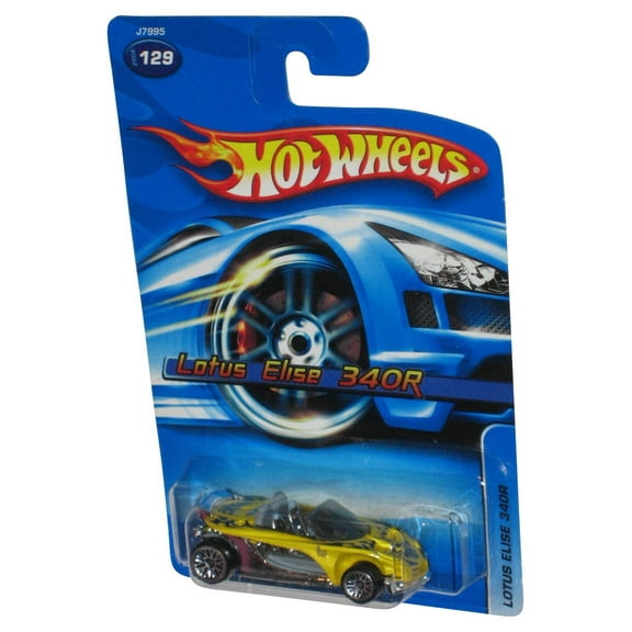 Hot Wheels Lotus Elise 340R (2006) Yellow Die-Cast Toy Car #129