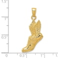 thumbnail image 3 of 14k Yellow Gold Polished Running Shoe Pendant, 3 of 4
