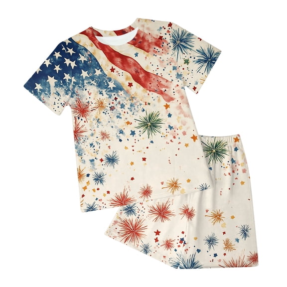 Baby Boys Girls Pajamas Sleepwear Set Letter Crew Neck Tee Shorts 6-7 Years 7-8 Years 8-9 Years Natural Cotton Adjustable Waist Playwear Super Soft (9-10 Years,Beige)