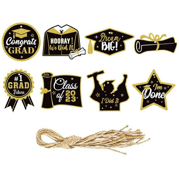 Graduation Party Supplies Ornaments Guopo Graduation Decorations Pre Assembled Hanging Swirls 2023 GRAD Banner Graduation Party Decorations Class Of 2023 For Classroom Home Party