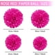 thumbnail image 5 of Injueey papel rojo de Rose Pom Pom de 7.8inch para las decoraciones de las flores de papel de la fiesta de cumpleaños Kits de decoración para fiestas Rosa roja 14 pulgadas, 5 of 6