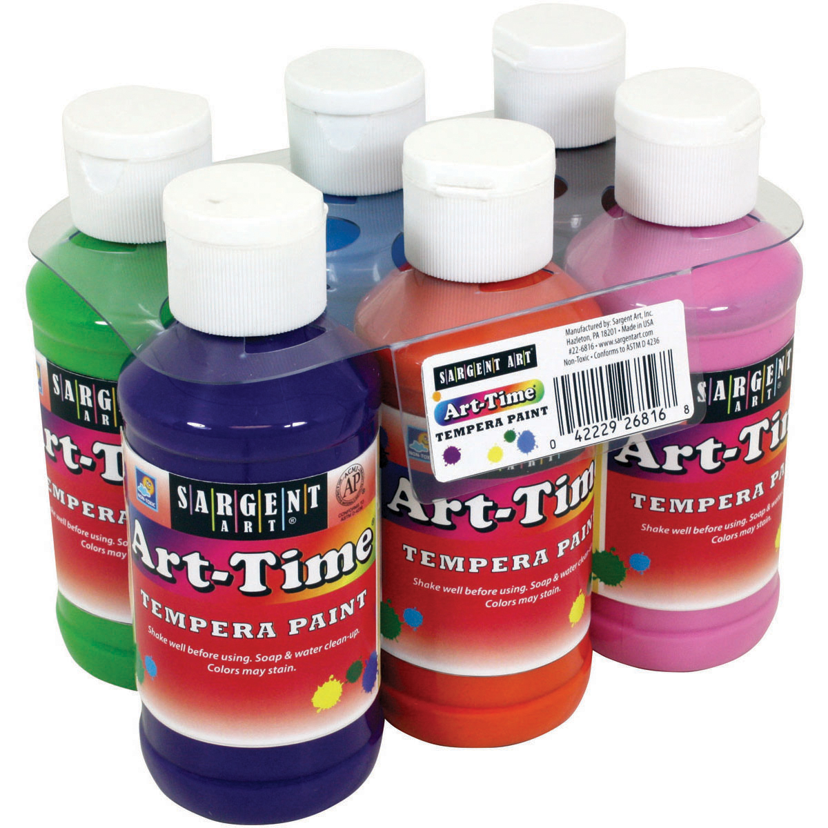 ArtTime(R) Tempera Paint Set 4oz 6/PkgSecondary