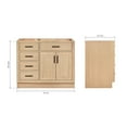 thumbnail image 3 of Ariel Hepburn 42 Inch Single Sink Base Cabinet In Oak, 3 of 10