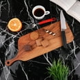 thumbnail image 6 of Cutting Board Series, Acacia Wood Cutting Boards for Kitchen, Wooden Serving Charcuterie Board, Organic Wood Board, Ideal for Chopping Meat, Fruits, Cheese 16.2"x5.6", 6 of 7