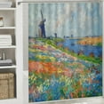 thumbnail image 5 of JEUXUS Tulip Fields Near the Hague, Giclee Shower Curtain for Bathroom White, 5 of 6