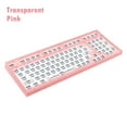thumbnail image 3 of Kit de teclado mecánico de 98 teclas intercambiables en caliente con luz RGB Rosa Transparente, 3 of 9