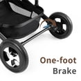 thumbnail image 5 of AILEEKISS 3-in-1 Convertible Baby Stroller with Big Seat and Adjustable Canopy, 24 Pounds, Black, 5 of 13