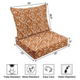 thumbnail image 2 of Vargottam Printed Outdoor DeepSeatPatioCushions Set 2pcsSeatSet All Weather Replacement CushionPatioSeatand Back Cushion Set 25"x25"x5"-Orange, 2 of 8