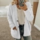 thumbnail image 5 of Abrigo de invierno de felpa gruesa para mujer, cárdigan térmico suave de un solo pecho para otoño, suéteres de moda para mujer, sudaderas con botones, prendas de vestir exteriores, 5 of 5