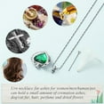 thumbnail image 3 of Heart Urn Necklace for Ashes Cremation Angel Wings Heart Urn Necklaces Ashes Urn Jewelry for Women Men with Birthstone Mini Keepsake Urn Memorial Ash Jewelry, 3 of 7