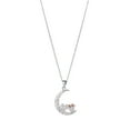 thumbnail image 3 of Disney Women’s CZ Sterling Silver Minnie and Mickey Moon Pendant, 18”, 3 of 4