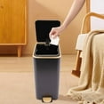 thumbnail image 3 of LOYALHEARTDY Bathroom Trash Can with Lid and Foot Pedal for Kitchen, Bedroom, Living Room, Study, 12 L /3.17 Gal, Black, 3 of 7