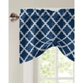 thumbnail image 2 of Geometric Navy Blue Morocco Small Curtain Rod Pocket Short Curtains Home Decor Partition Cabinet Door Window Curtains, 2 of 6
