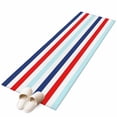 thumbnail image 2 of 2'x6' Rug Runners for Hallways Kitchen, Blue Red Striped Non Slip Entryway Beside Floor Carpet Runner, Farmhouse Stripes Simple Art Washable Laundry Room Bedroom Throw Rugs Mat for Family Pet, 2 of 8