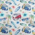 thumbnail image 1 of oneOone Cotton Silk Medium Blue Fabric Tropical Hawaii Sewing Craft Projects Fabric Prints By Yard 42 Inch Wide, 1 of 4