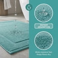 thumbnail image 5 of REGALWOVEN Cotton Banded Bath Mat Reversible Step Out Soft Plush Bath Rug Absorbent Rug for Hotel Spa Bathtub Mat Blue 16" x 24", 5 of 5