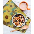 thumbnail image 3 of Spring Daisy Kitchen Dish Towels for Drying Dishes Set of 2, Green Rustic Botanical Brown Yellow Florals Waffle Weave Microfiber Hand Tea Bathroom Towels Quick Dry & Absorbent Towel 12x12, 3 of 7
