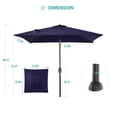 thumbnail image 3 of Sonerlic Patio 6.5x6.5 FT Market Umbrellas and Shade, Table Umbrella for Patio and Outdoor With Tilt Button for Deck, Garden and Pool,Navy Blue, 3 of 7