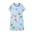 thumbnail image 4 of akafmk Girls Dresses Knit Short Sleeve T-Shirt Dress Cute Thin Breathable Sleepwear Loungewear Casual Summer House Dresses, 3-13 Years, 4 of 6
