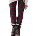 thumbnail image 5 of Neewe Women's Thick High Waist Yoga Pants,Heart Printed Tummy Control Workout Running Yoga Leggings for Women, 5 of 6