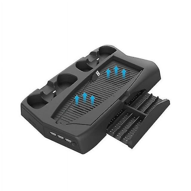 Base de carga vertical para PS5, Playstation 5, cargador de doble controlador, estación de carga, ventilador de refrigeración