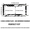 Black American Flag License Plate frame Stainless Steel License plate