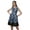 Dark Gray, variant on Moomaya Printed Lace Evening Mini Dress For Party Sleeveless Women Clothing