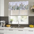 thumbnail image 5 of 2 Pack Valances for Windows, Purple Flowers Window Valances for Living Room/Bedroom/Bathroom, Botanical Watercolor Wildflowers Floral Light Filtering Kitchen Curtain Valance 54"W x18" L, 5 of 9
