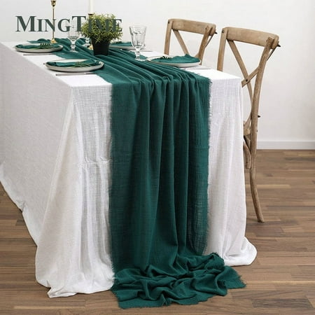 

Table Runners Rustic Cotton Gauze Dining Burlap Retro Burr Texture Vintage Wedding Supplies Linen Christmas Decorations