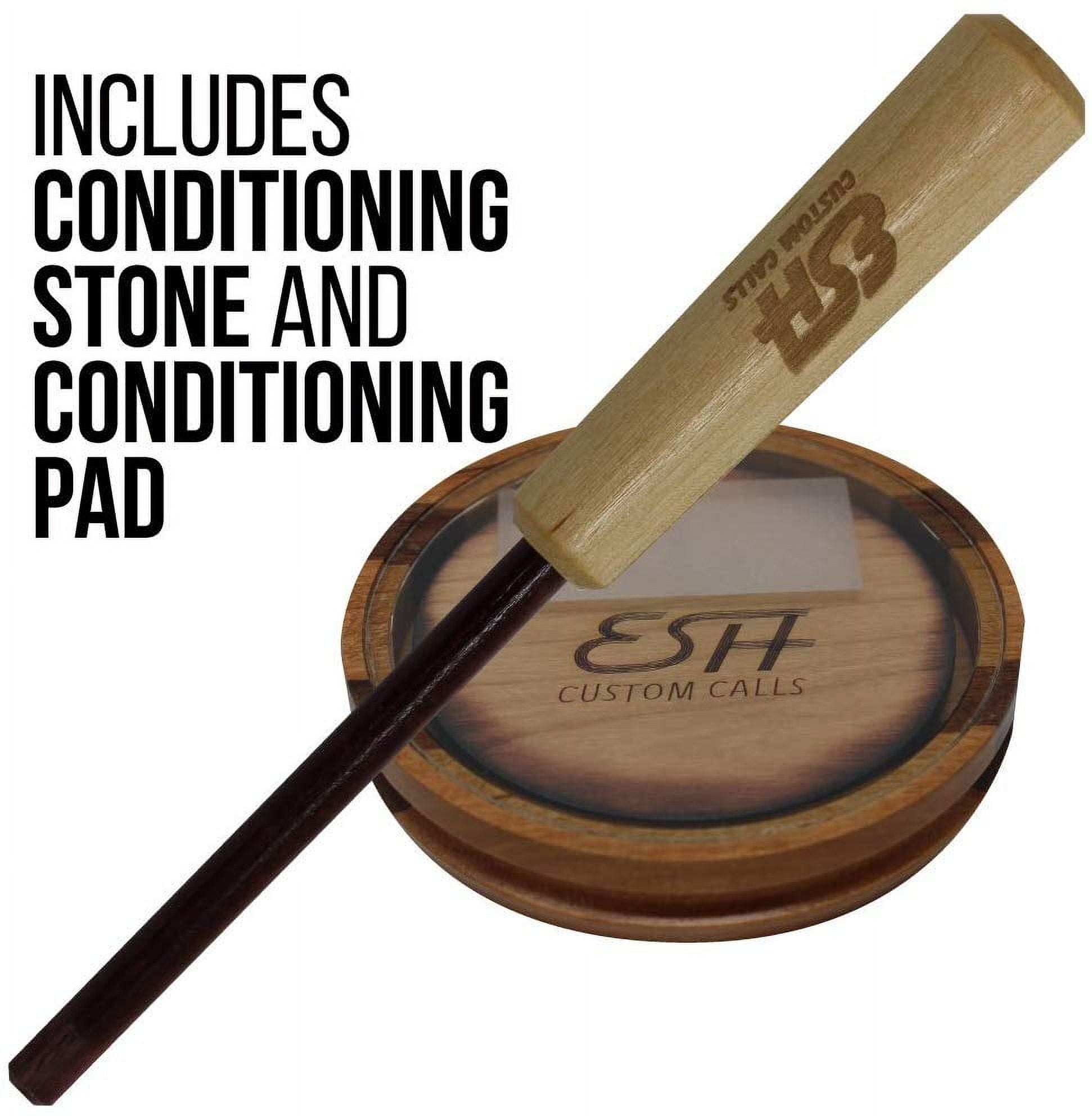 ESH Double-Sided Glass and Slate Turkey Pot Call – Turkey Hunting Call for Beginners & Pros