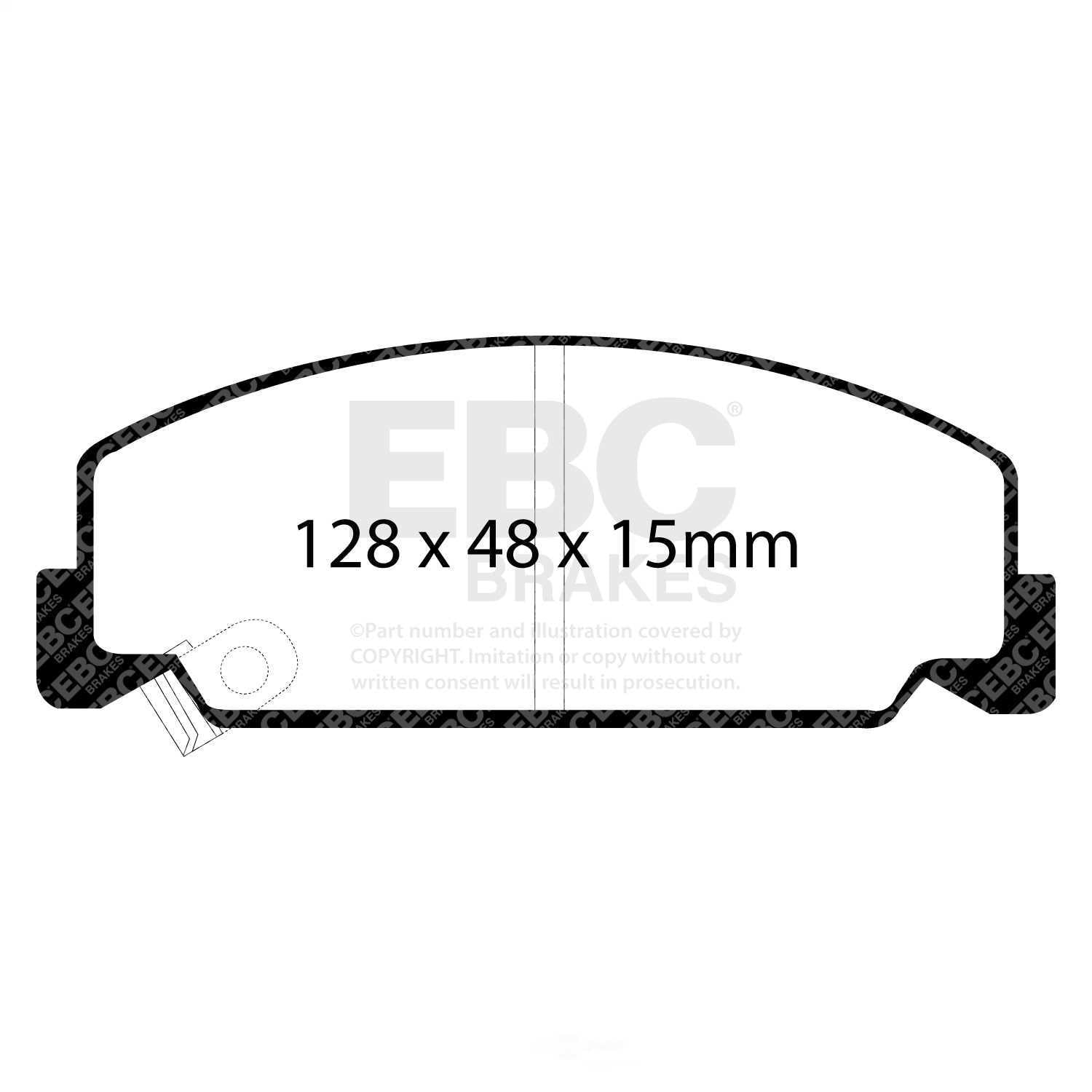 EBC 84-85 Honda Accord Sedan 1.8 Greenstuff Front Brake Pads Fits select: 1988-2001 HONDA CIVIC