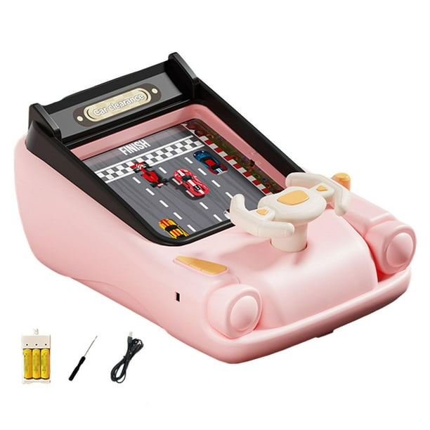 Juguete con volante para niños, juguete con sonido, juguete sensorial interactivo portátil de aprendizaje, Juguete Musical para niños, bebés y niños Rosa