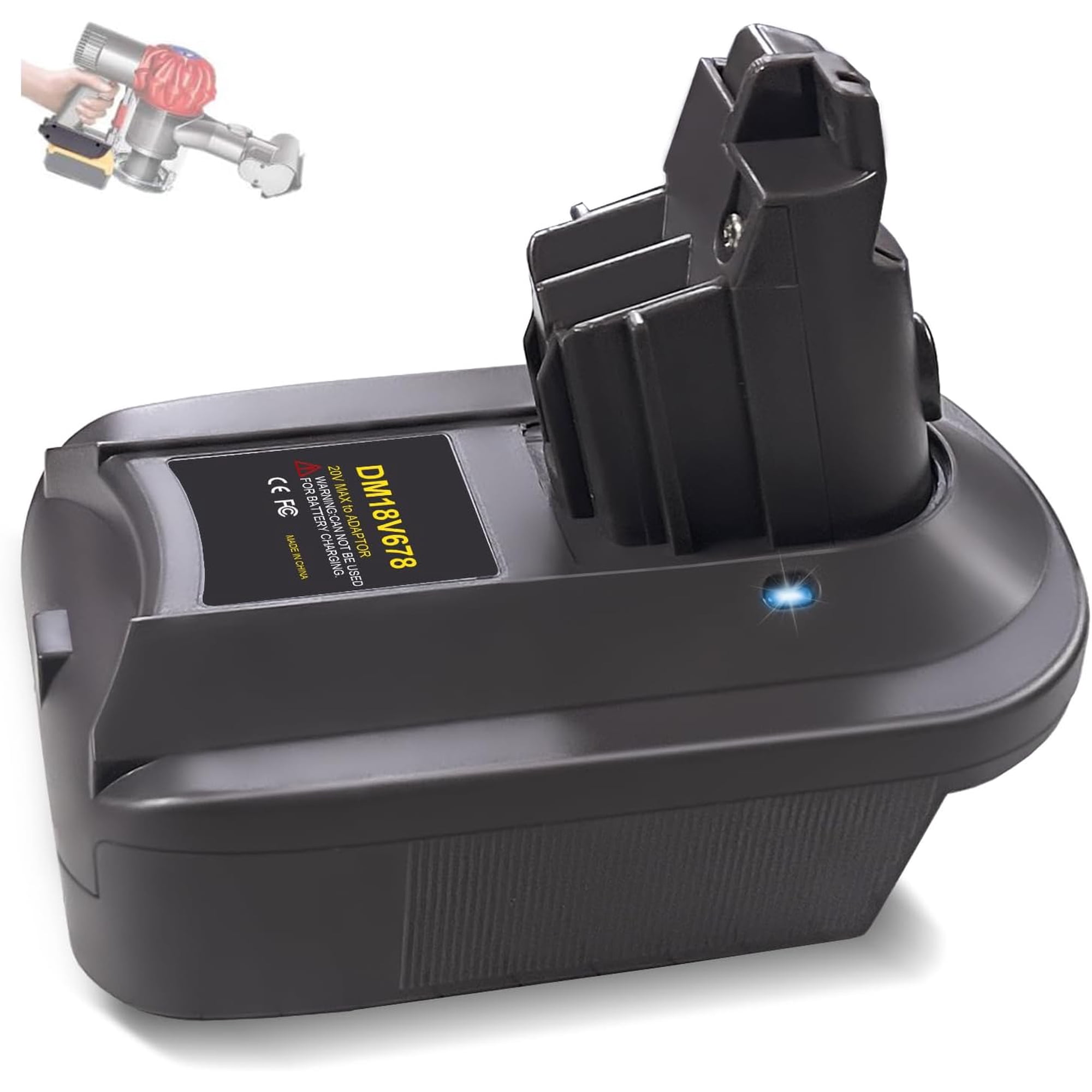 3-in-1 Battery Adapter for Dy*son™ V6+V7+V8 Vacuum Cleaner, Vacuum Adapter Convert for Mil*wau*kee™ 18v Lithium Battery to for Dy.son™ V6 V7 V8 Animal Absolute Stick Handheld Vacuum Cleaners
