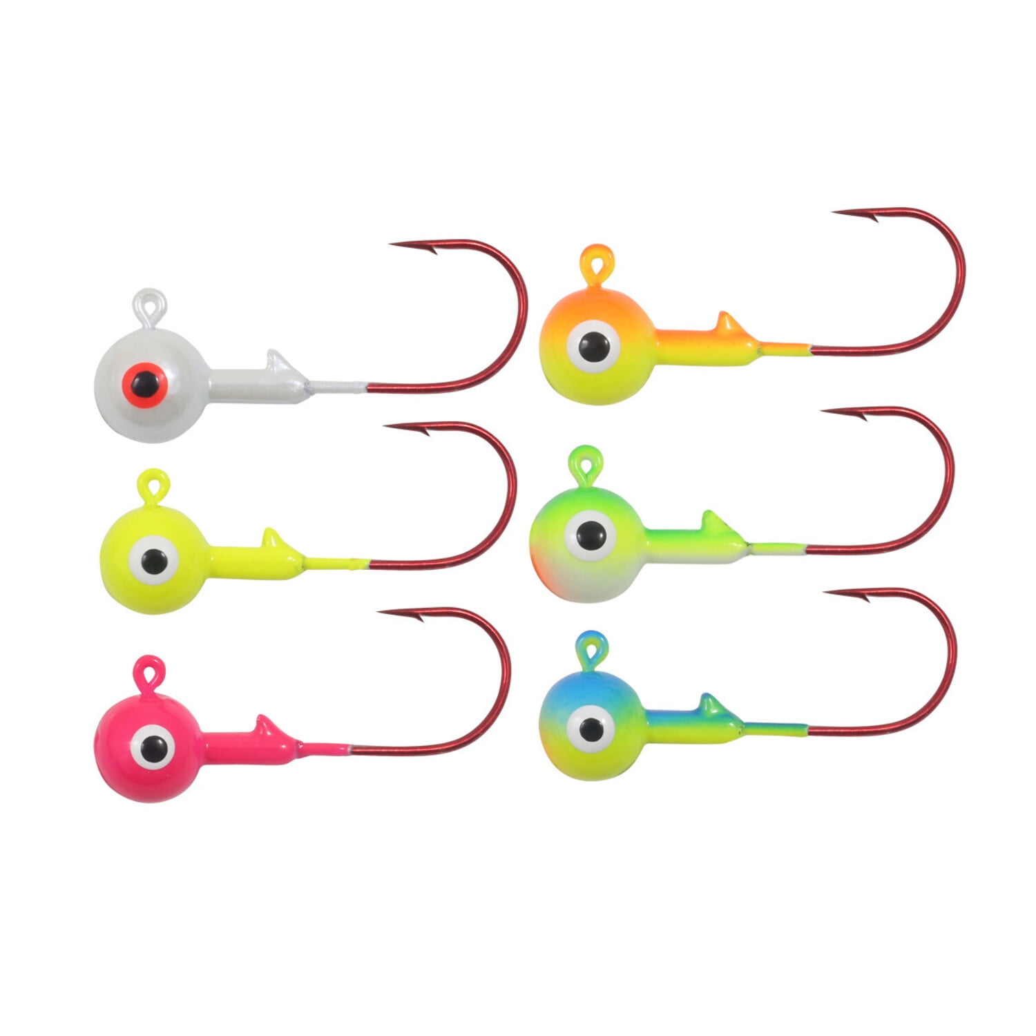 Northland Fishing Tackle Gum-Ball Jig for Panfish, Walleye, Bass, and Trout, Assorted, 1/32 Oz, 15/Card